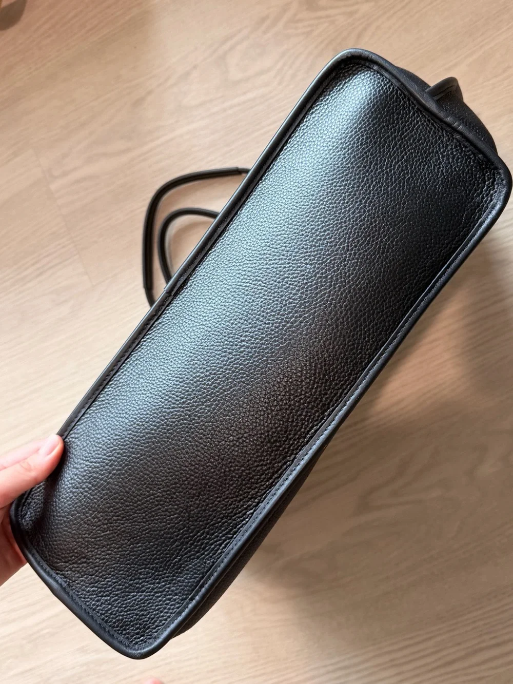 Bandolier Black Leather Laptop Tote